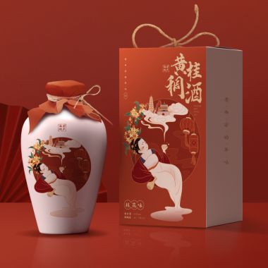 黃桂稠酒創(chuàng)意紅酒禮盒